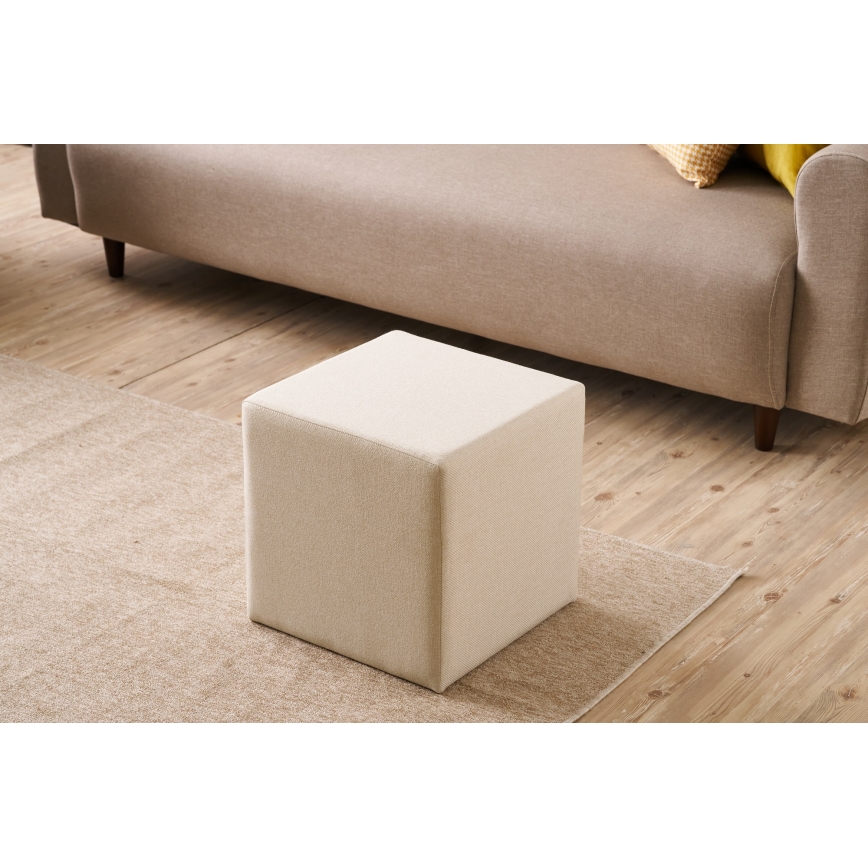 Puff CUBI 40x40 cm krémszínű