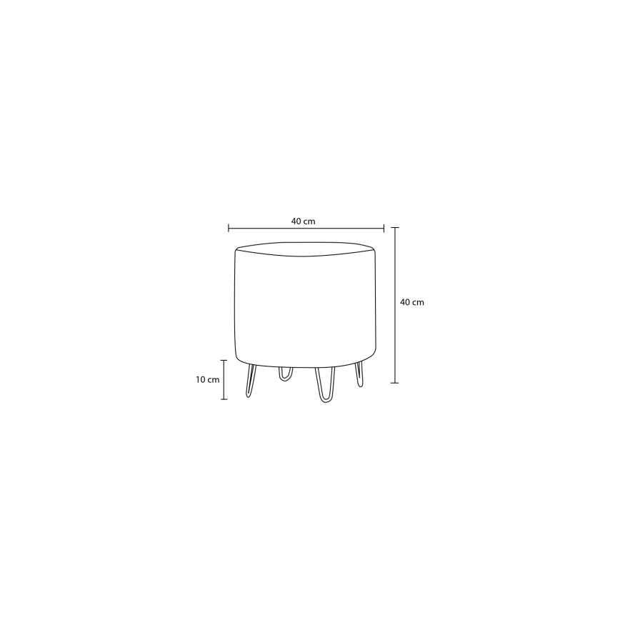 Puff NANI, átmérő 40 cm, szürke