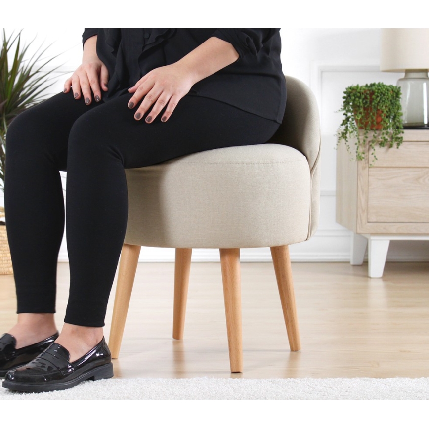 Puff NIKI átm. 46 cm krémszínű