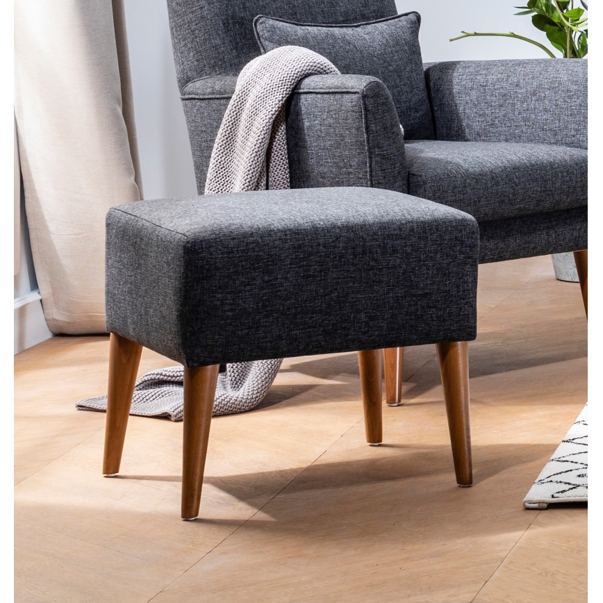 Puff NIMO 46x50 cm, szürke