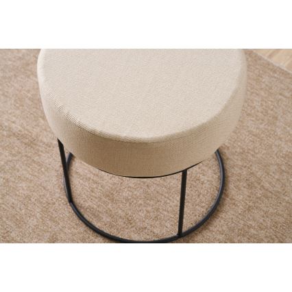 Puff RELO, Ø 40 cm, krémszínű