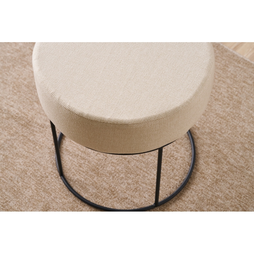 Puff RELO, Ø 40 cm, krémszínű