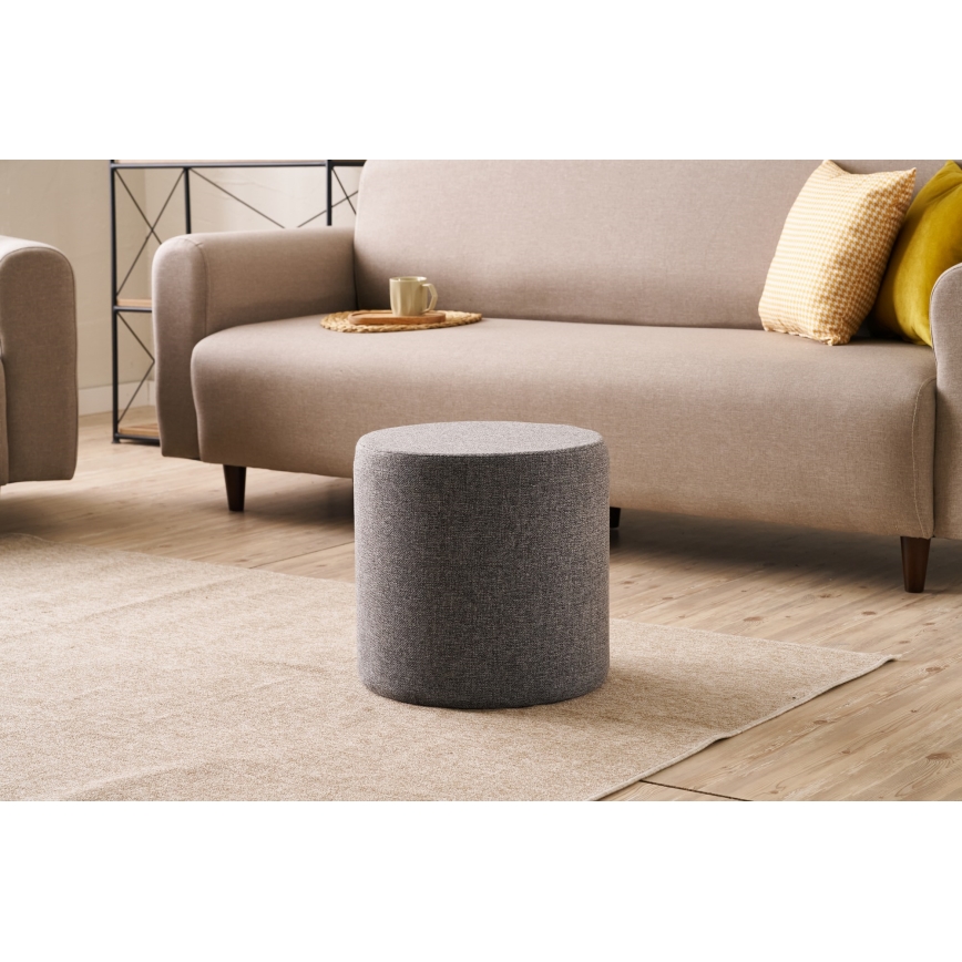 Puff RONDO, átmérő 40 cm, antracit