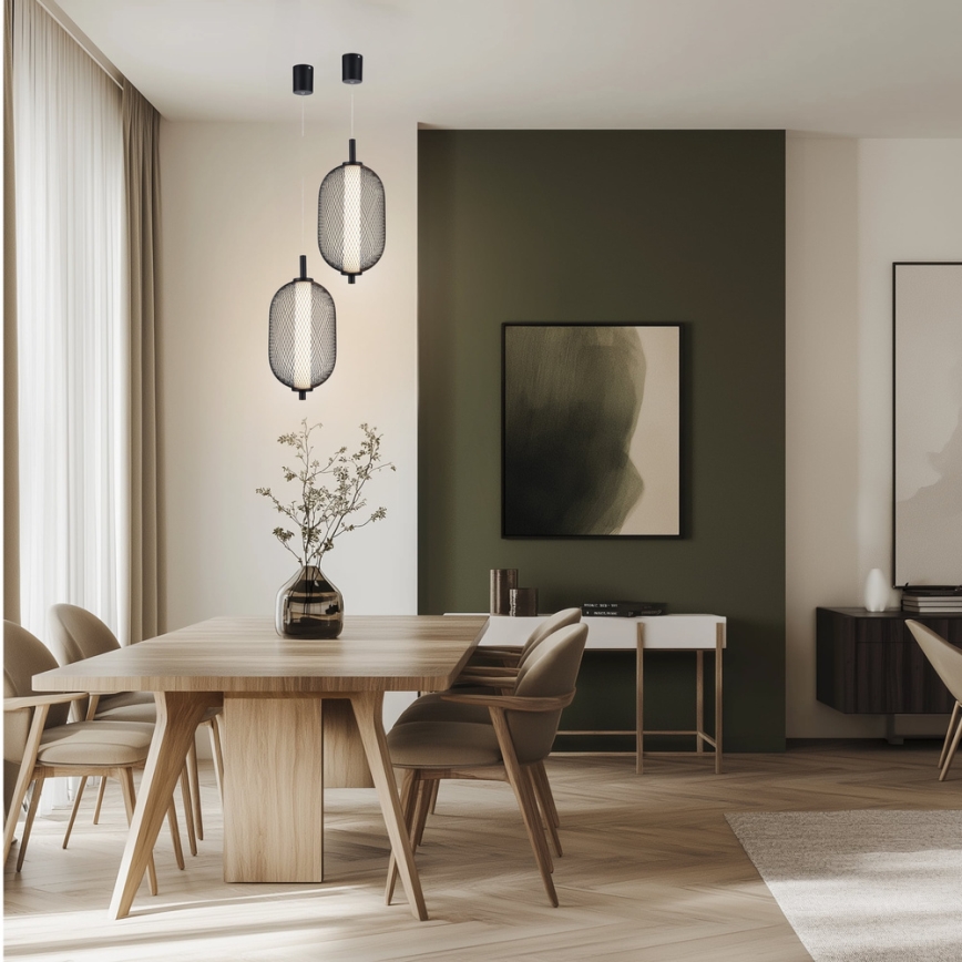 PUMA LED függeszték kábelen, 10W/230V, átmérő 15 cm, fekete