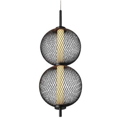 PUMA LED zsinóros függeszték LED/10W/230V, átm. 14 cm, fekete
