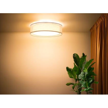 PURO mennyezeti lámpa 2xE27/40W/230V, átm. 60 cm, bézs