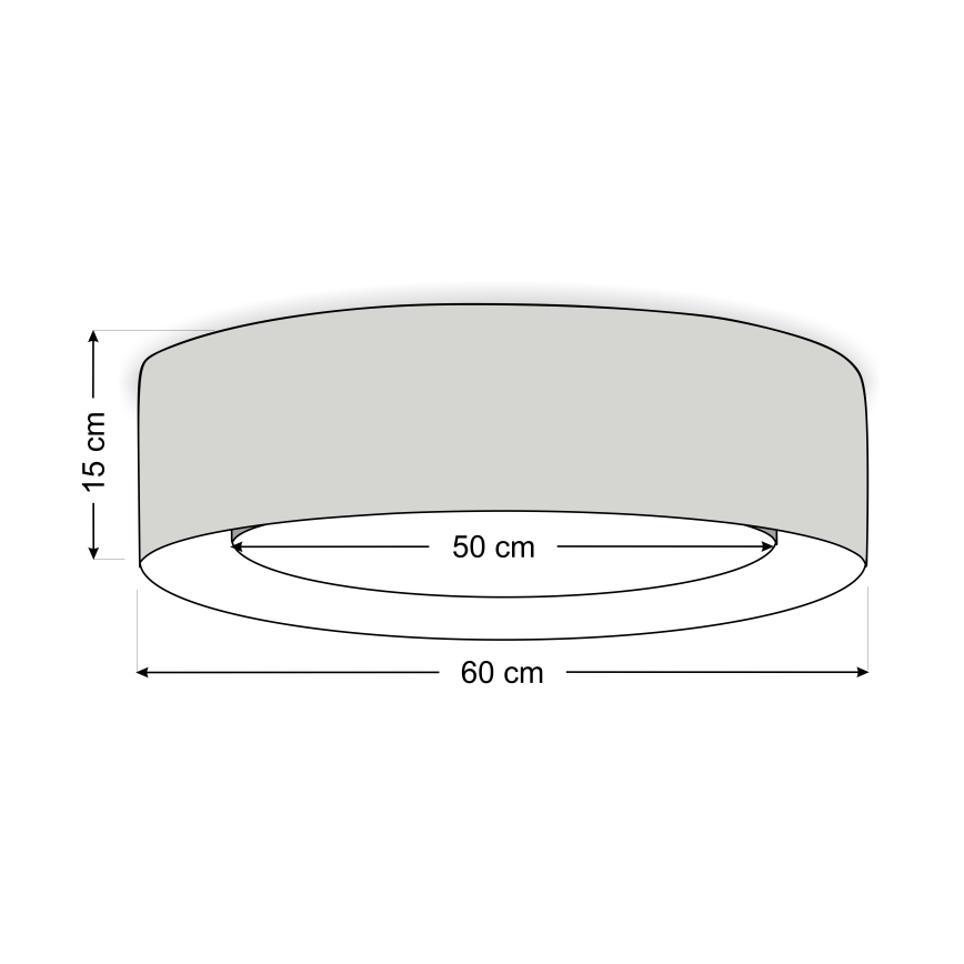 PURO mennyezeti lámpa 2xE27/40W/230V, átm. 60 cm, bézs