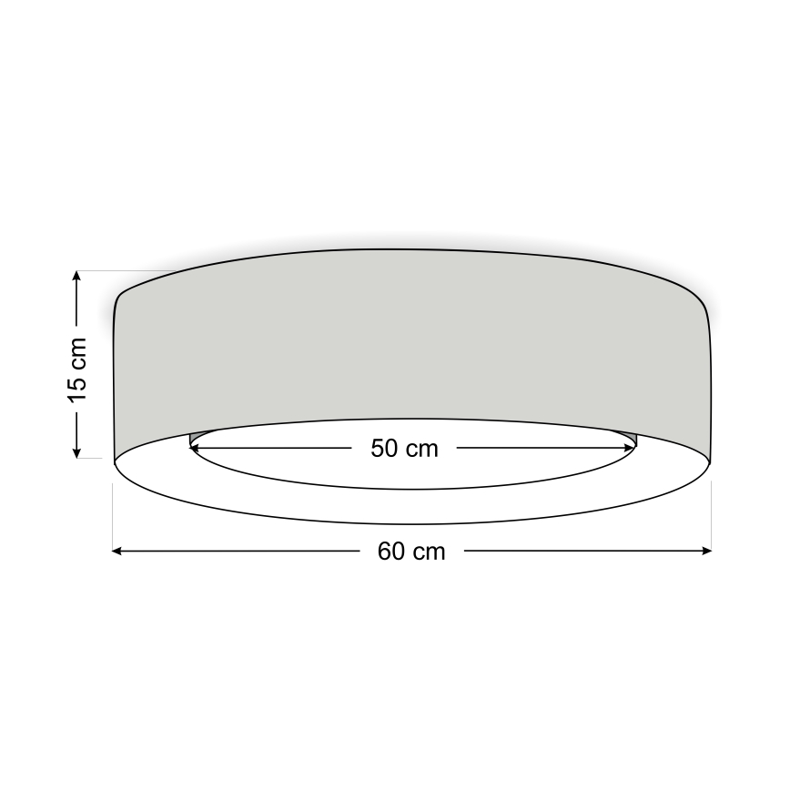 PURO mennyezeti lámpatest 2xE27/40W/230V Ø 60 cm fehér