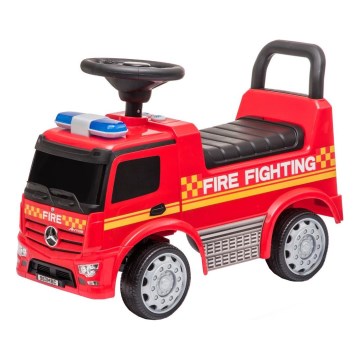 Push autó Mercedes Tűzoltóautó 2xAA piros