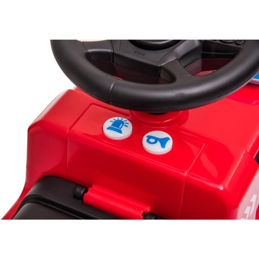 Push autó Mercedes Tűzoltóautó 2xAA piros