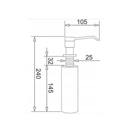 Pyramis 29192191 - Beépíthető szappanadagoló fényes króm