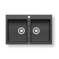 Pyramis 70053201 - SPARTA konyhai mosogató 78x50 cm gránit/fekete