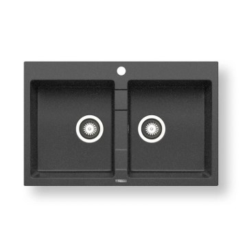Pyramis 70053201 - SPARTA konyhai mosogató 78x50 cm gránit/fekete