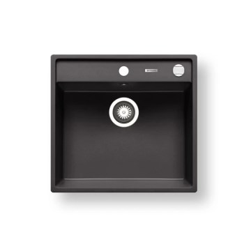 Pyramis 70168301 - CAMEA 50x53 cm gránit konyhai mosogató, fekete