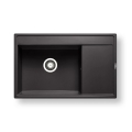 Pyramis 70168401 - CAMEA 79x50 cm gránit konyhai mosogató/fekete