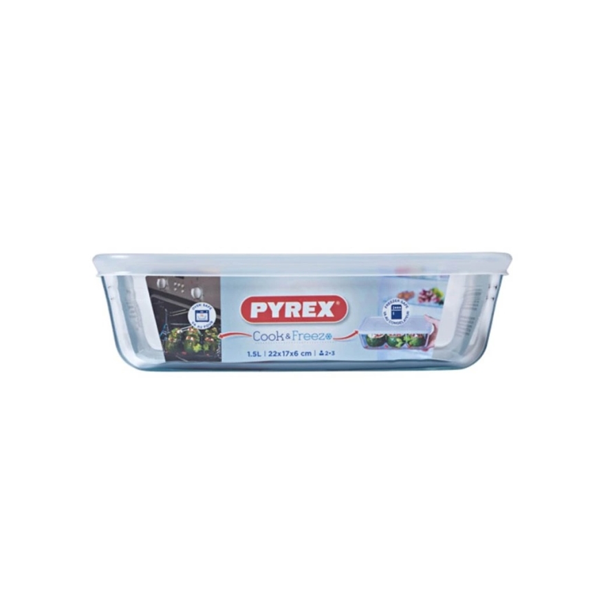 PYREX 1,5 l üvegdoboz élelmiszerekhez