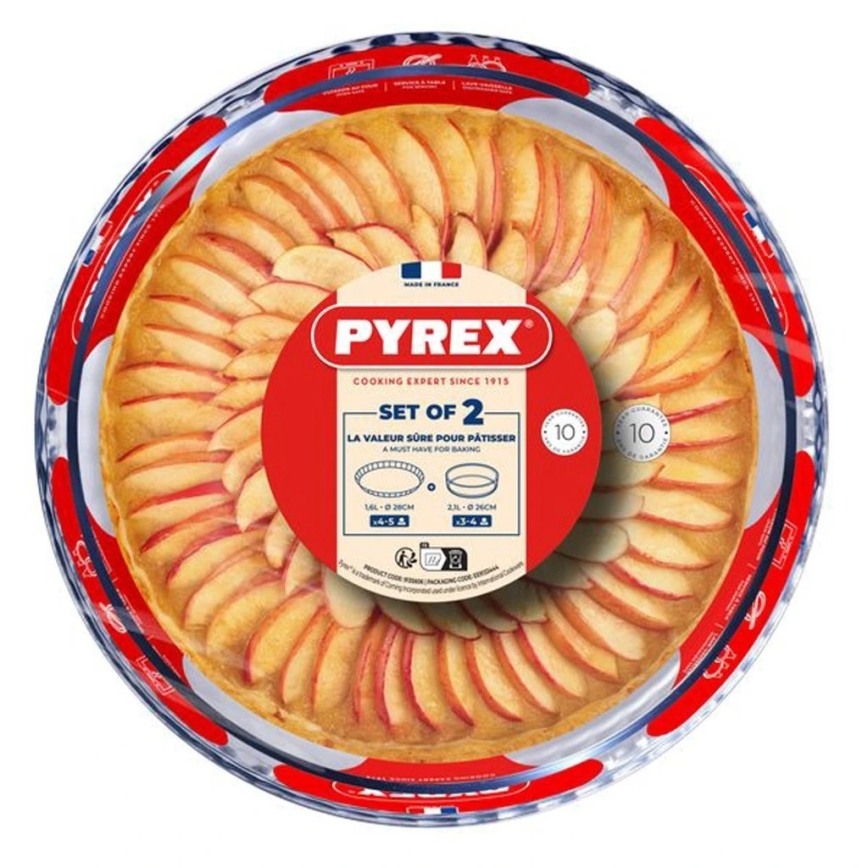 PYREX 2 db piteforma készlet, átmérő: 26/28 cm