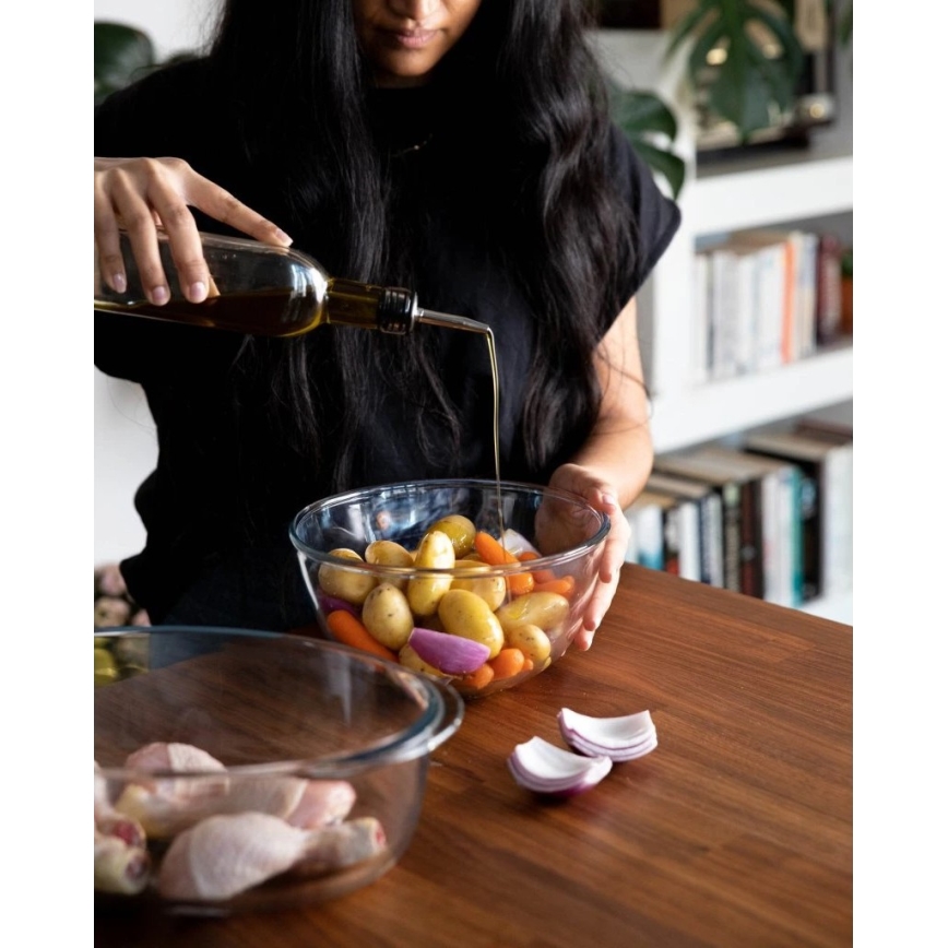 PYREX 3 l-es sütőtál fedővel