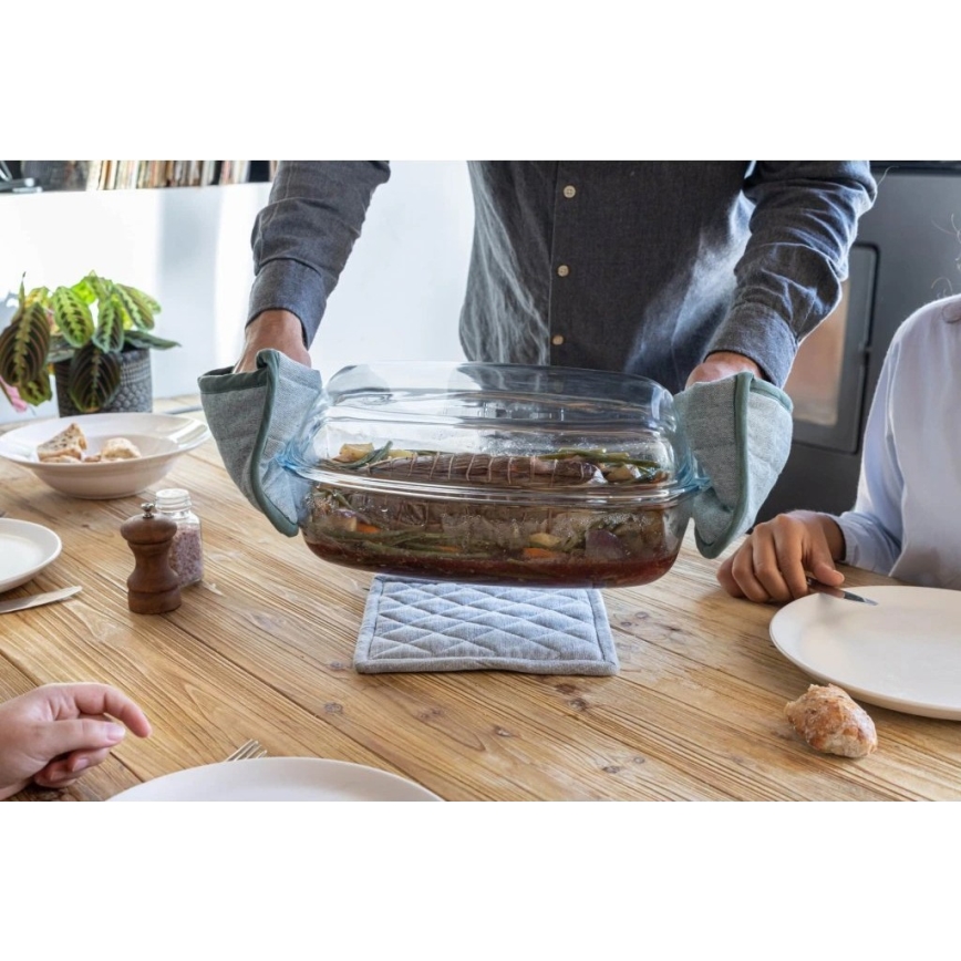 PYREX 4,5 l fedeles sütőtál