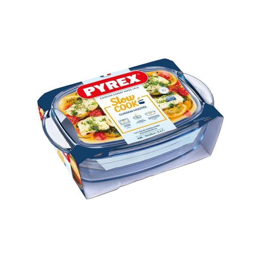 PYREX 4,5 l fedeles sütőtál