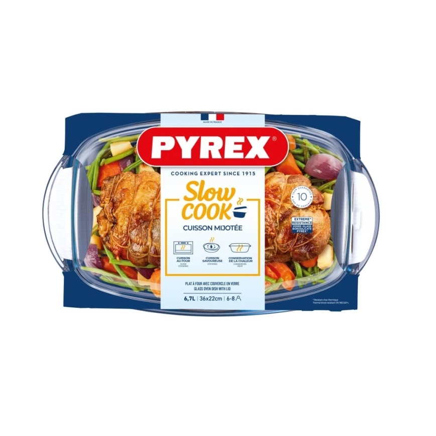 PYREX 6,7 l sütőtál fedővel