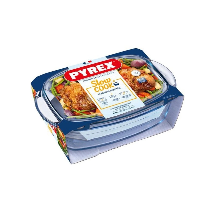 PYREX 6,7 l sütőtál fedővel
