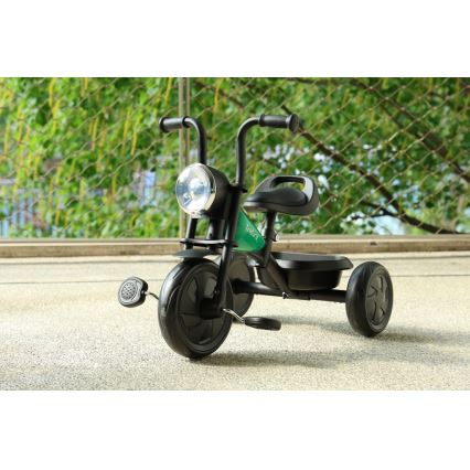 QPlay - Gyermek tricikli TRIDURO fekete/zöld