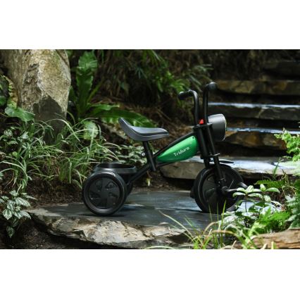 QPlay - Gyermek tricikli TRIDURO fekete/zöld