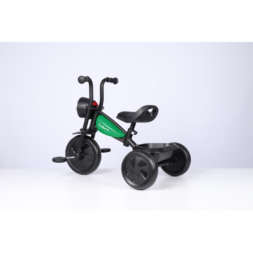 QPlay - Gyermek tricikli TRIDURO fekete/zöld