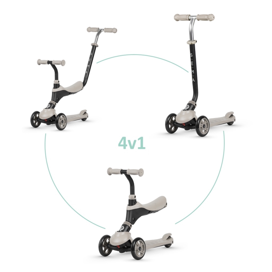 QPlay - SEMA 4 az 1-ben gyermekroller, bézs