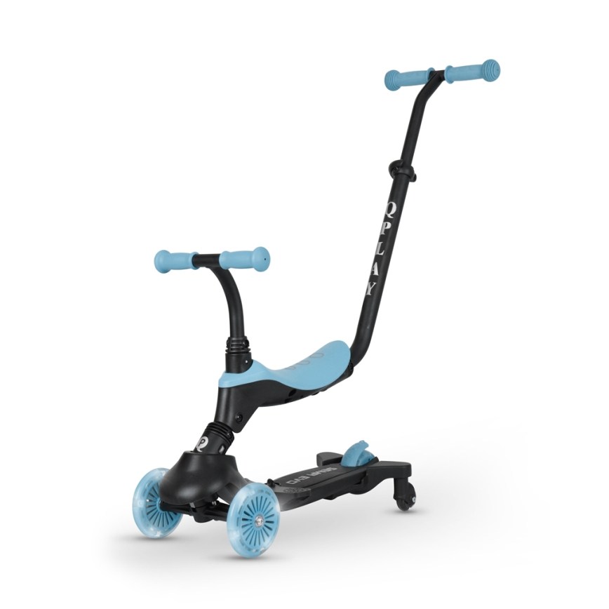 QPlay - SEMA EVO gyerekroller 5 az 1-ben, LED-kerekekkel, kék