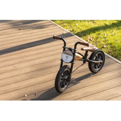 QPlay - Tolós bicikli FEDURO fekete/bézs