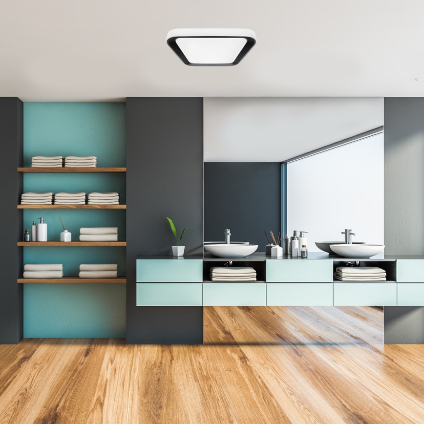 LED Dimmeres mennyezeti lámpa QUADRO LED/66W/230V 3000-6000K fehér/fekete + távirányító