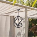 Quintiesse - BLACKSMITH kültéri, láncon függő csillár, 3xE14/40W/230V, átm. 40,7 cm, IP44, fekete