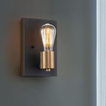 Quintiesse - Fali lámpatest SILAS 1xE27/60W/230V fekete/arany