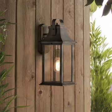 Quintiesse - Kültéri fali lámpa GRANT M 1xE27/60W/230V IP44 bronzszínű