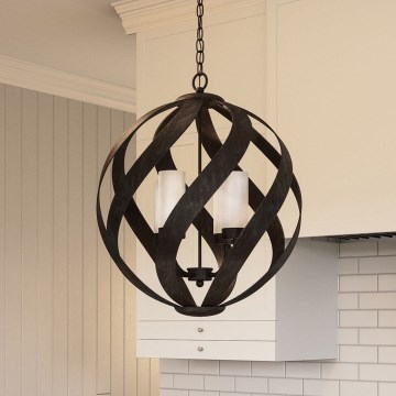 Quintiesse - Kültéri láncos csillár BLACKSMITH 4xE14/40W/230V átm. 50,1 cm IP44 fekete
