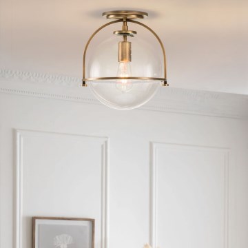 Quintiesse - Mennyezeti lámpatest SOMERSET 1xE27/60W/230V, átmérő 28,2 cm, arany