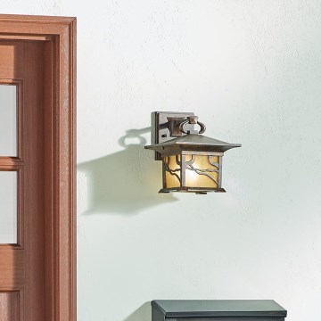 Quintiesse - MORRIS M kültéri fali lámpa 1xE27/60W/230V, IP44, bronzszínű