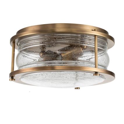 Quintiesse - Fürdőszobai mennyezeti lámpatest ASHLAND 2xE27/60W/230V átm. 30,5 cm IP44 arany