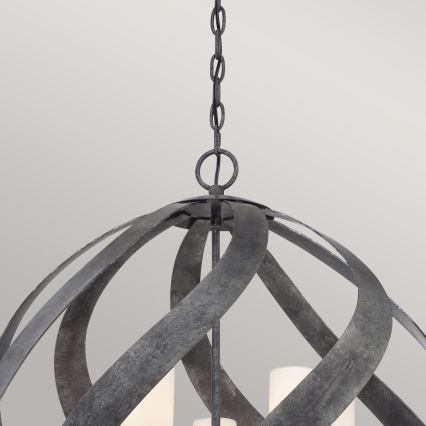 Quintiesse - Kültéri láncos csillár BLACKSMITH 5xE14/40W/230V átm. 66,4 cm IP44 fekete