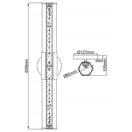 Quintiesse - LED fürdőszobai fali lámpatest FACET 2xLED/12W/230V IP44 arany