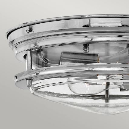 Quintiesse - Kültéri mennyezeti lámpatest HADRIAN 2xE27/40W/230V Ø 27,8 cm IP44, fényes króm