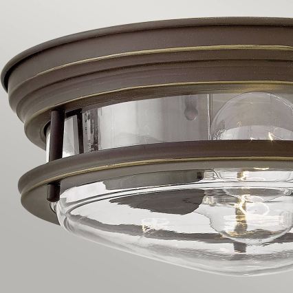 Quintiesse - HADRIAN kültéri mennyezeti lámpatest 2xE27/40W/230V, átm. 27,8 cm, IP44, bronz