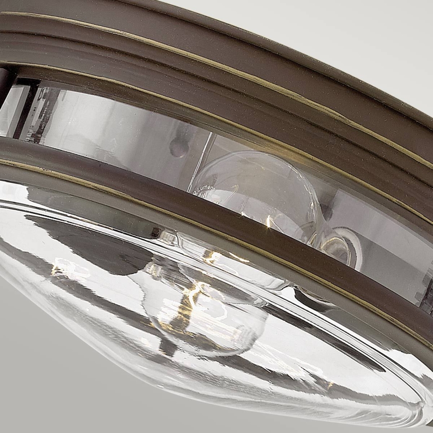Quintiesse - HADRIAN kültéri mennyezeti lámpatest 2xE27/40W/230V, átm. 27,8 cm, IP44, bronz