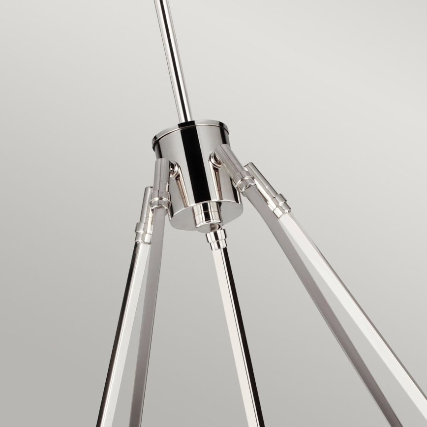 Quintiesse - HARPER rúdon függő csillár 5xE14/60W/230V, Ø 77,5 cm, fényes króm/füstszínű