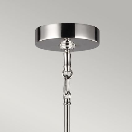 Quintiesse - HARPER rúdra szerelt csillár 7xE14/60W/230V, átm. 81,3 cm, fényes króm/füstszínű üveg