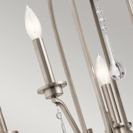 Quintiesse - KARLEE rúdon függő csillár 5xE14/60W/230V, átmérő 61 cm, matt króm