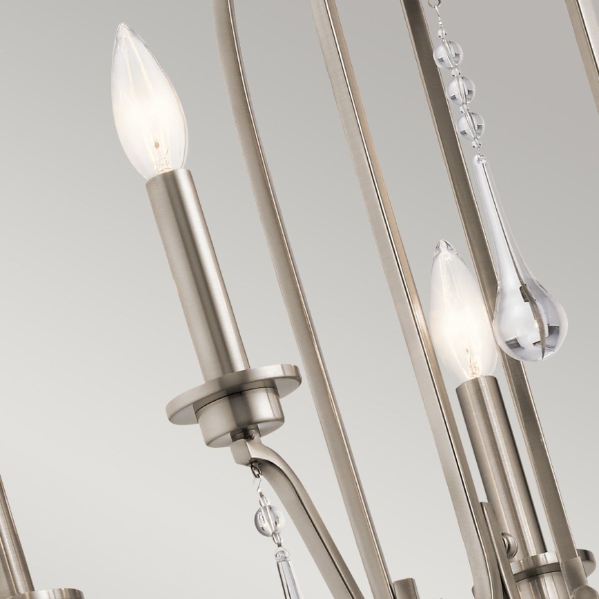Quintiesse - KARLEE rúdon függő csillár 5xE14/60W/230V, átmérő 61 cm, matt króm