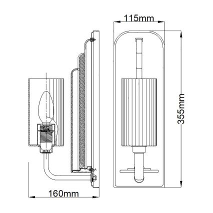 Quintiesse - KIMROSE fali lámpa 1xE14/40W/230V arany